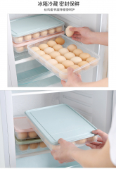 两个装颜色随机彩色24格塑料鸡蛋盒 环保厨房鸡蛋盒 防碎冰箱保鲜盒 鸡蛋收纳盒